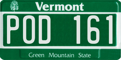 VT license plate POD161