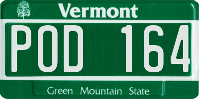 VT license plate POD164