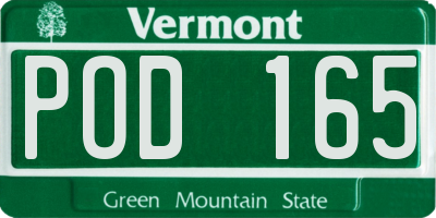 VT license plate POD165