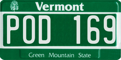VT license plate POD169