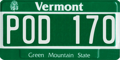 VT license plate POD170