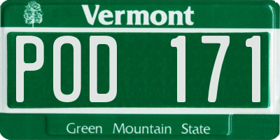 VT license plate POD171