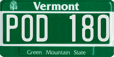 VT license plate POD180