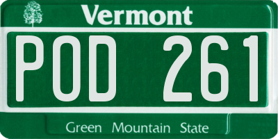 VT license plate POD261