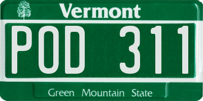 VT license plate POD311