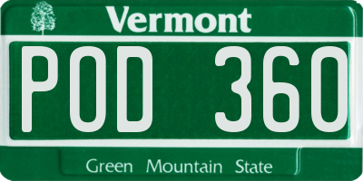 VT license plate POD360