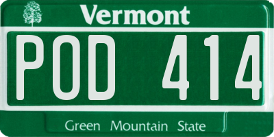 VT license plate POD414