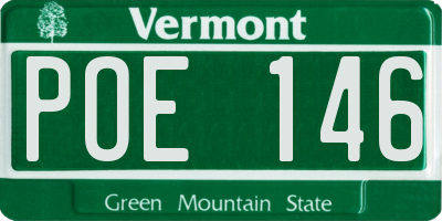 VT license plate POE146