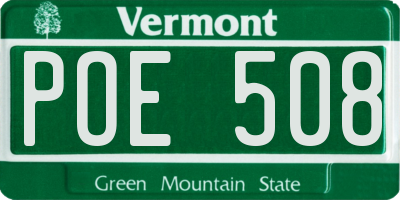 VT license plate POE508