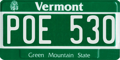 VT license plate POE530