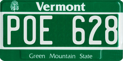 VT license plate POE628