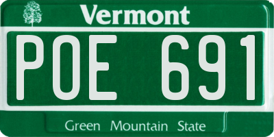 VT license plate POE691