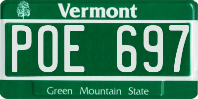 VT license plate POE697