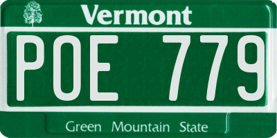 VT license plate POE779