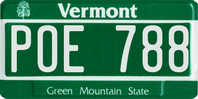 VT license plate POE788
