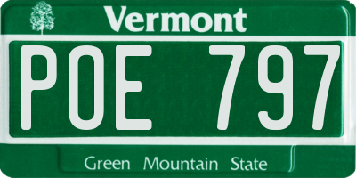 VT license plate POE797