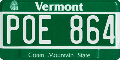 VT license plate POE864