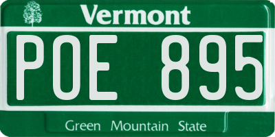 VT license plate POE895