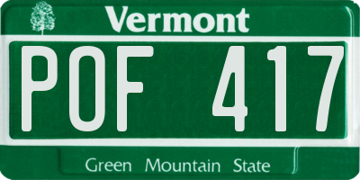 VT license plate POF417