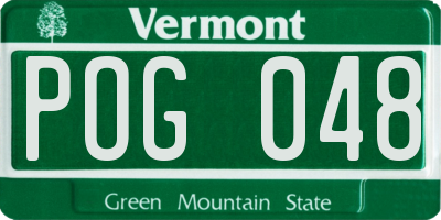 VT license plate POG048