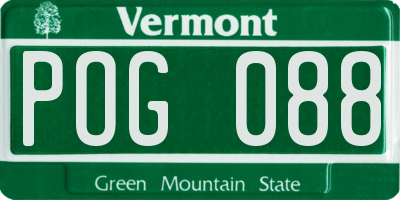 VT license plate POG088