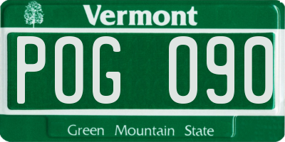 VT license plate POG090