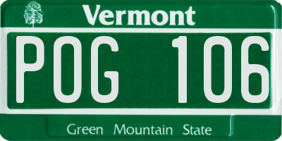VT license plate POG106