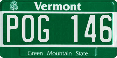 VT license plate POG146