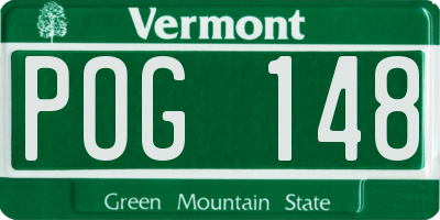 VT license plate POG148