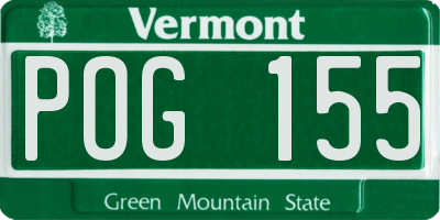 VT license plate POG155