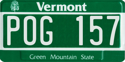 VT license plate POG157