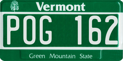 VT license plate POG162