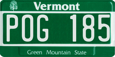 VT license plate POG185