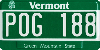 VT license plate POG188