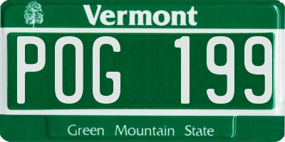VT license plate POG199