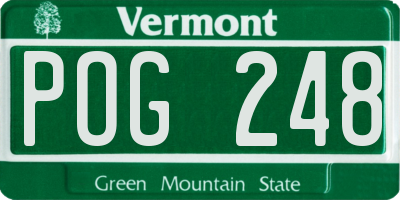 VT license plate POG248