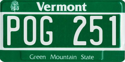 VT license plate POG251