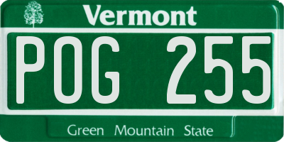 VT license plate POG255