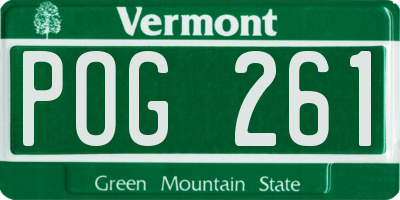 VT license plate POG261