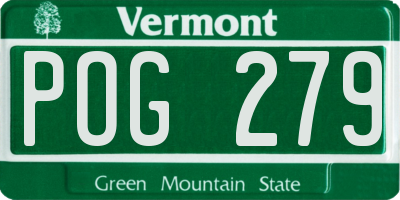 VT license plate POG279