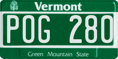 VT license plate POG280