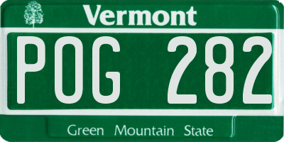 VT license plate POG282