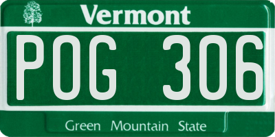 VT license plate POG306