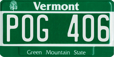 VT license plate POG406