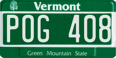 VT license plate POG408