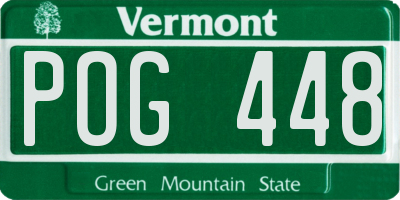 VT license plate POG448