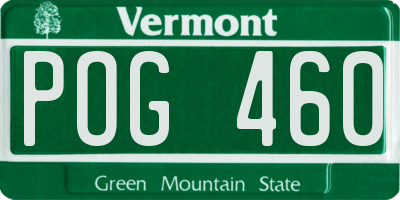 VT license plate POG460