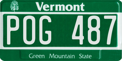 VT license plate POG487