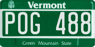 VT license plate POG488