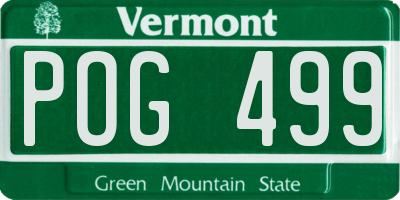 VT license plate POG499